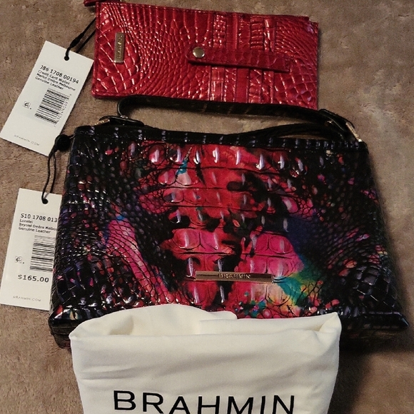 Brahmin Multicolor Croc-Embossed Women's Bag - Picture 1 of 10